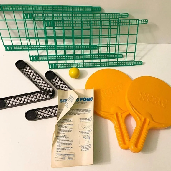 Vintage 1987 Nerf Ping Pong Table Tennis With Instructions and Original Box - Picture 5 of 12